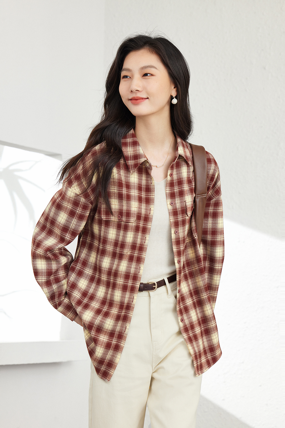 American Retro Plaid Shirt-VIMLYSTORE