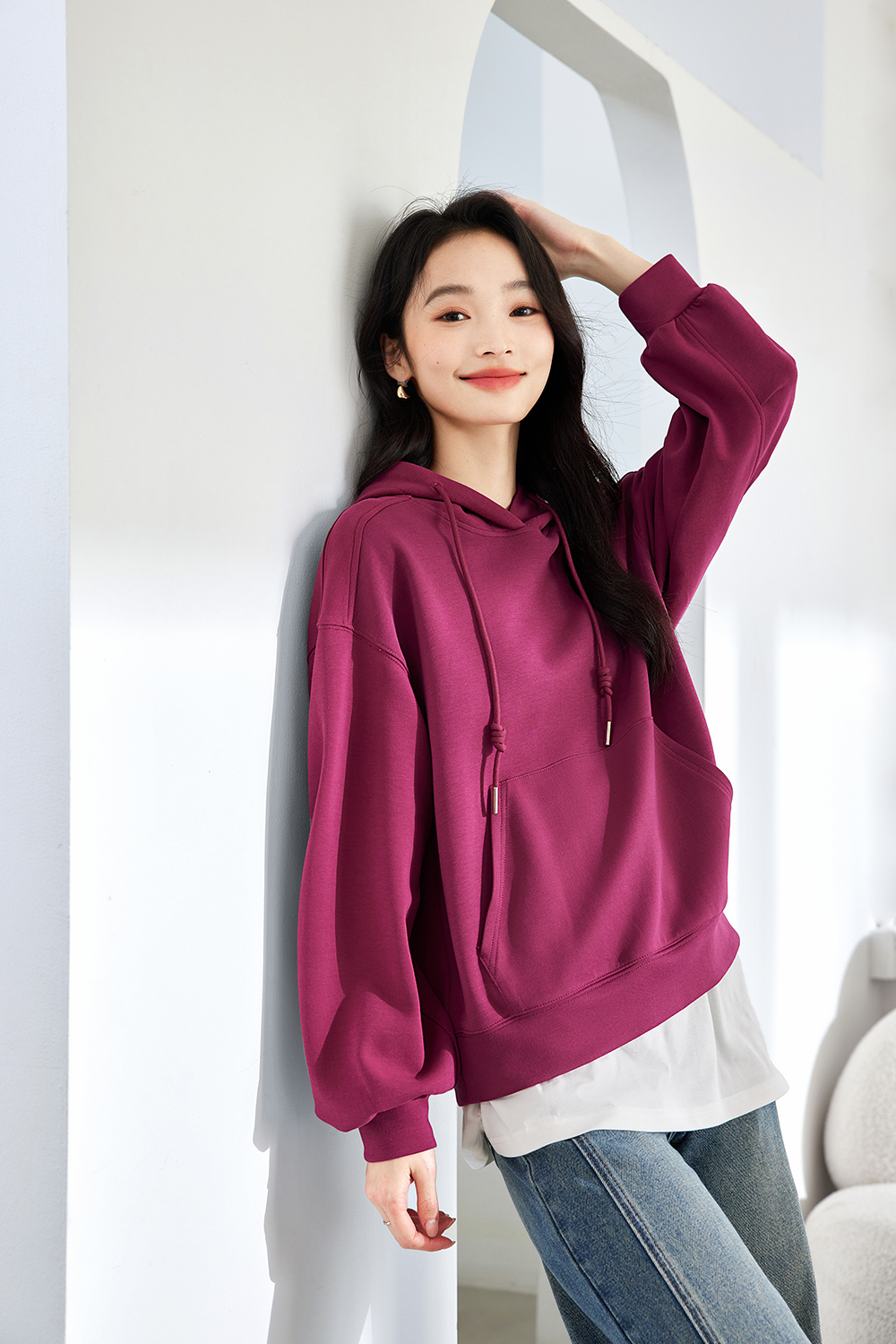 Lazy American Style Casual Hoodie Sweatshirt-VIMLYSTORE