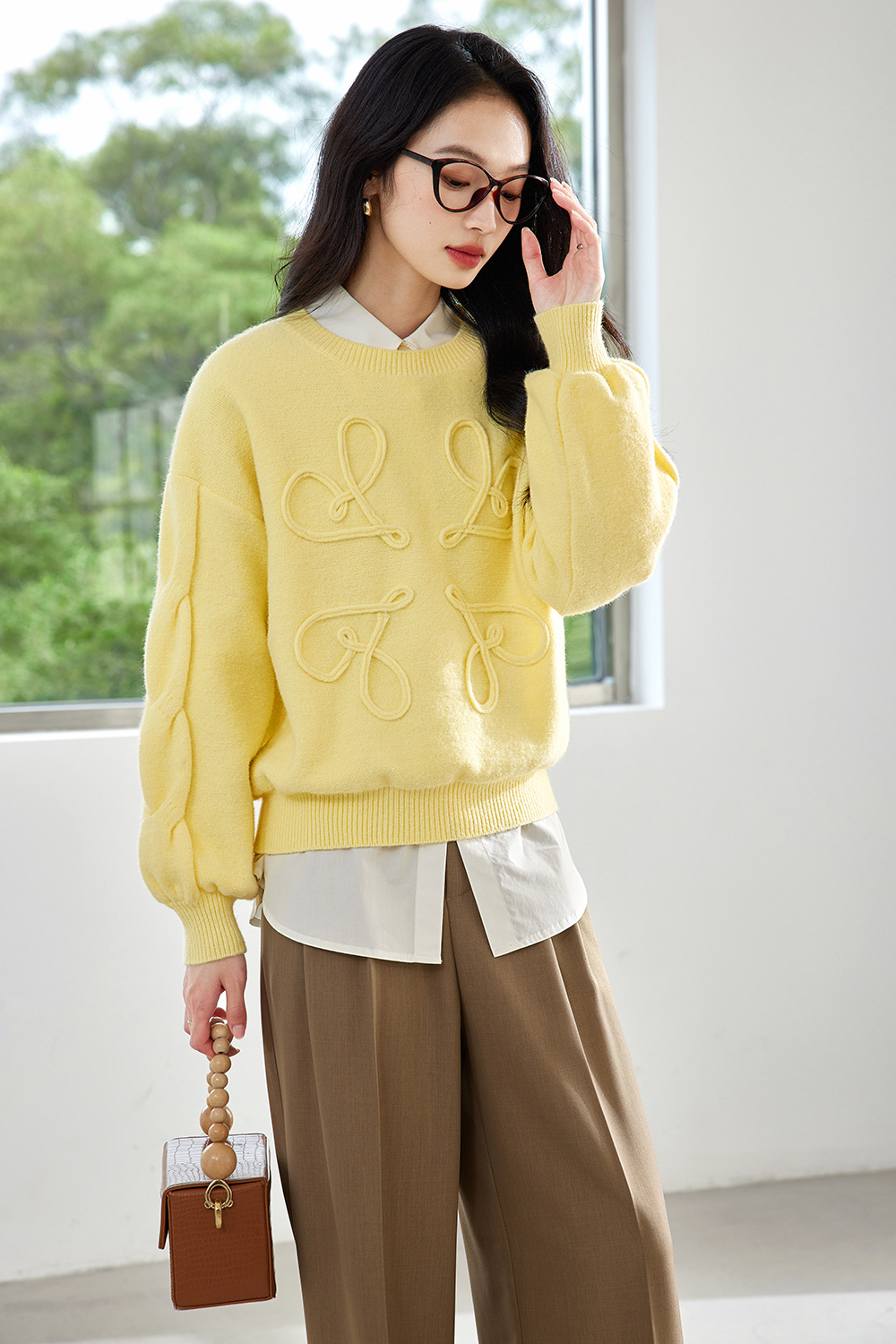 3D Line Design Sweater