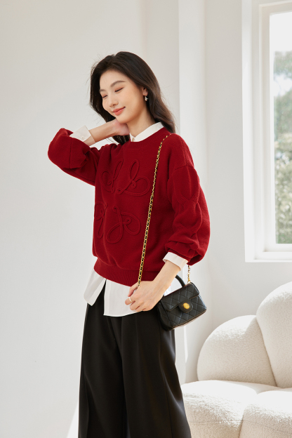 3D Line Design Sweater