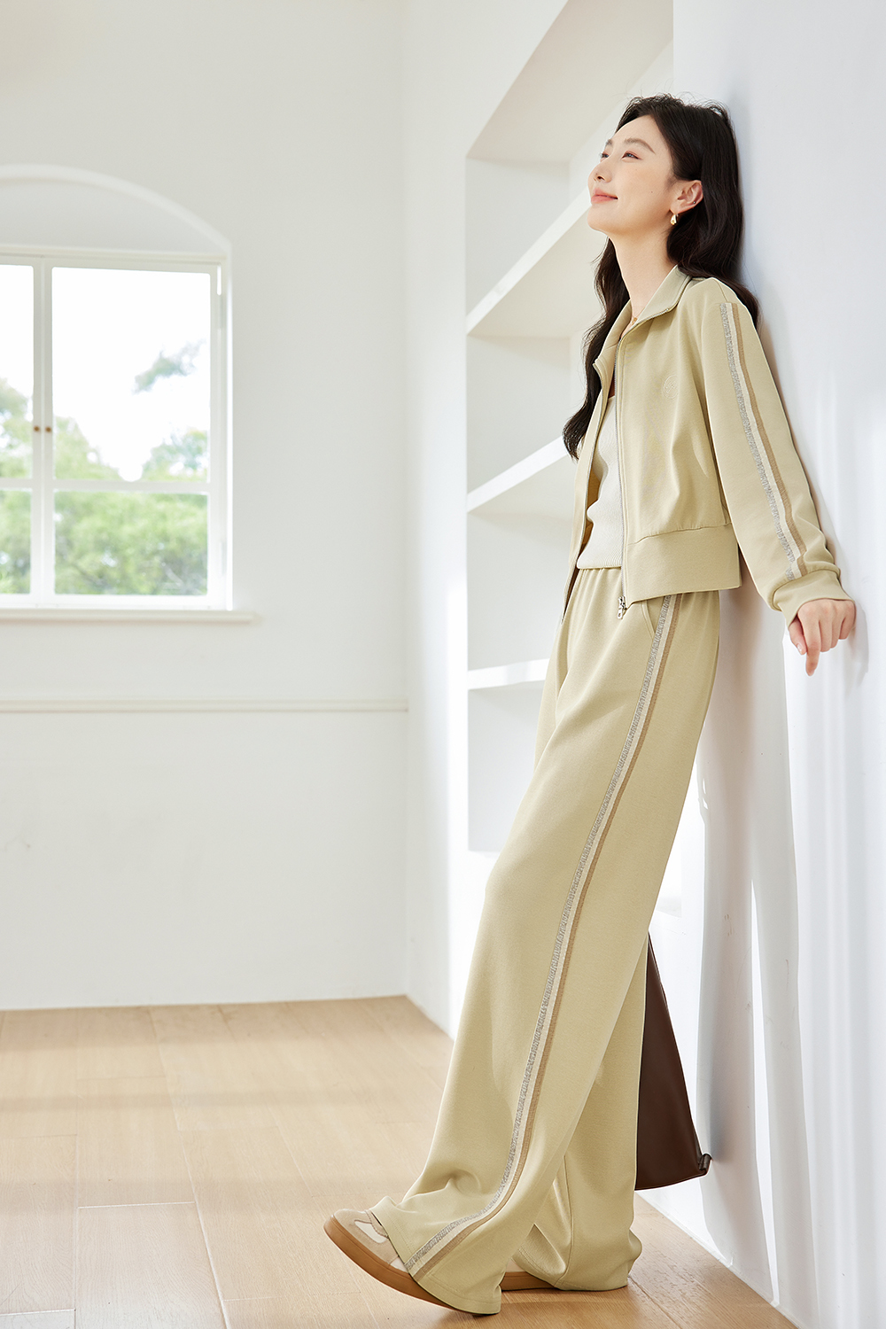 Cotton-spun casual sport suit