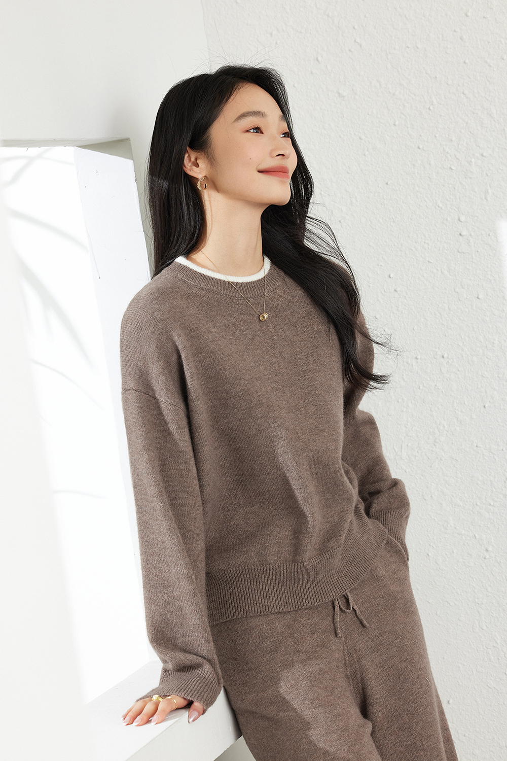 Textured Wool Blend Suit-VIMLYSTORE