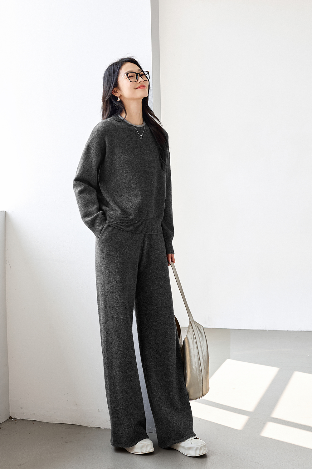 Textured Wool Blend Suit-VIMLYSTORE