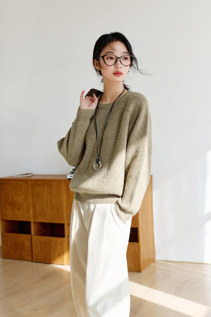 Detachable Hood Casual Knitted Sweater