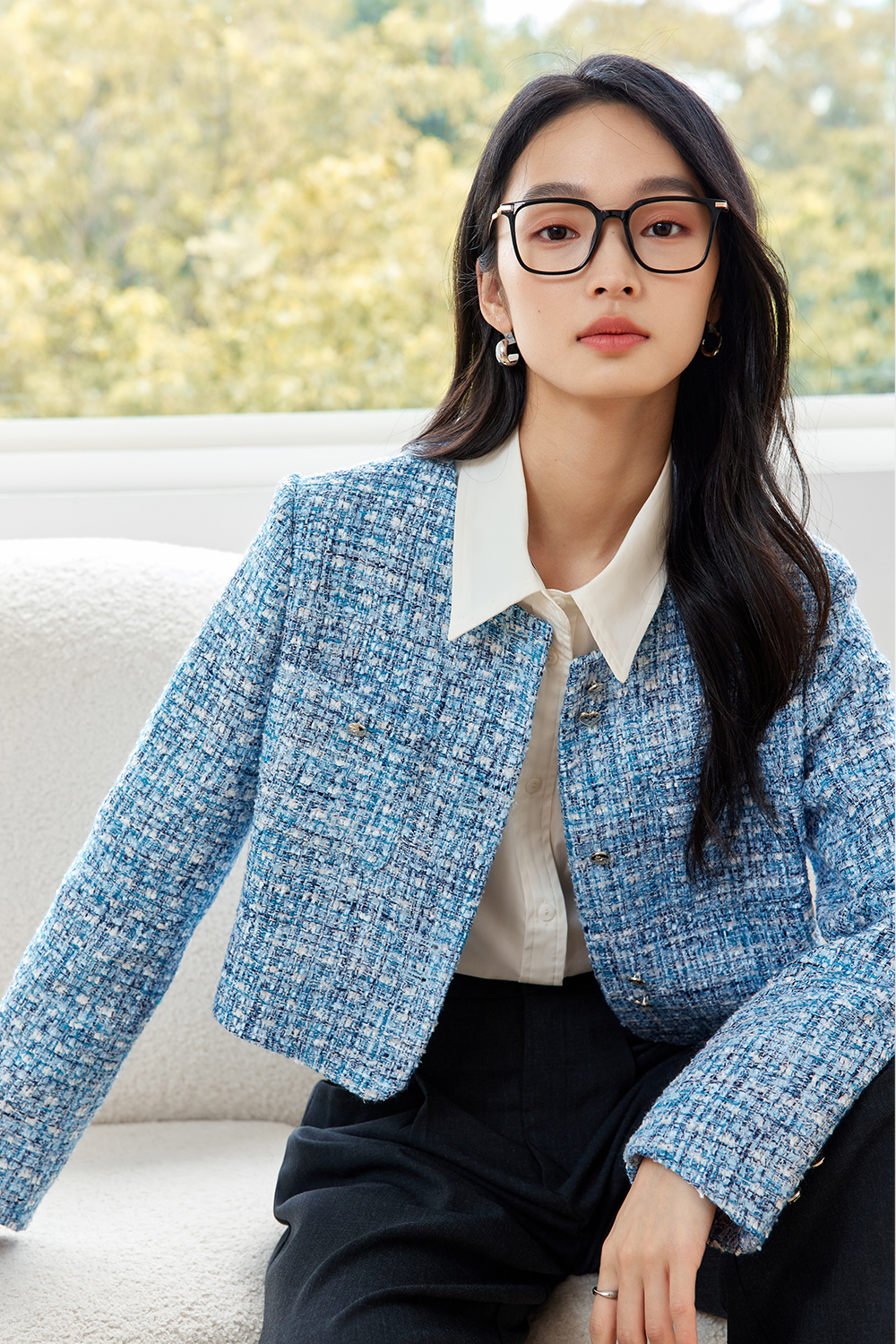 French Tweed Short Jacket-VIMLYSTORE