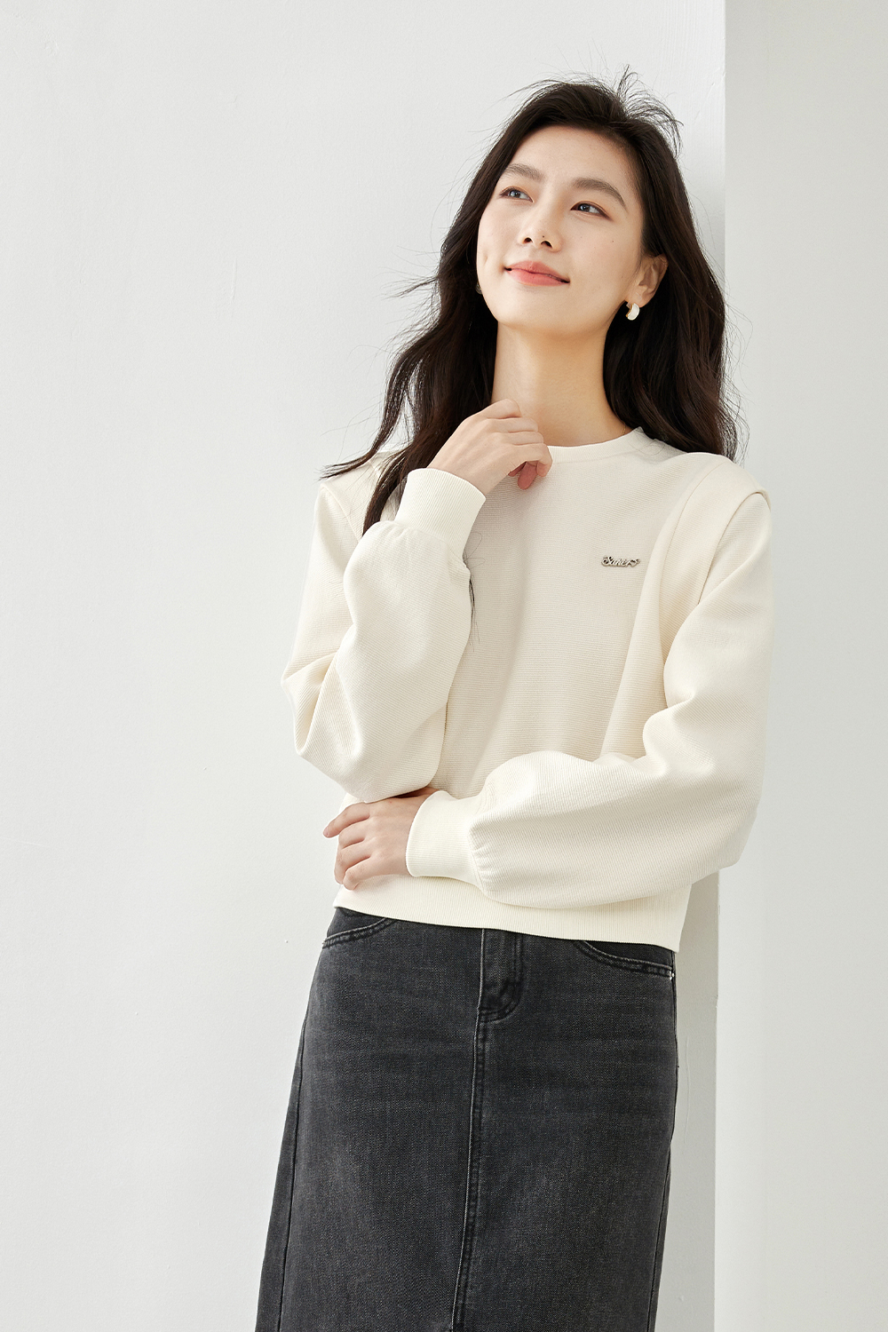 Solid color short tops-VIMLYSTORE