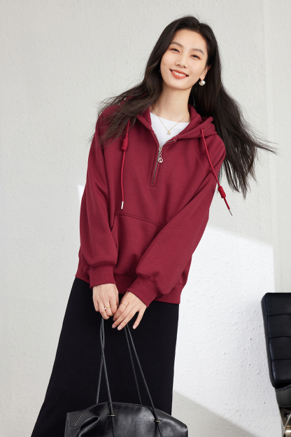 Half-Zip Hooded Sweatshirt