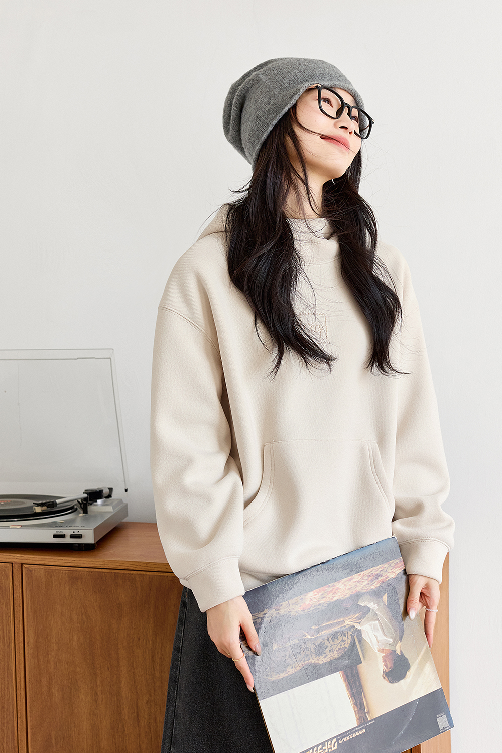 Fun Embroidered Hooded Sweatshirt-VIMLYSTORE