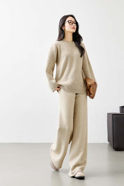 Solid color lazy loose suit
