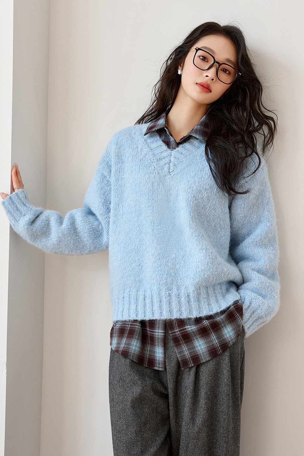 Gentle Series Wool - Blend Knitted Sweater-VIMLYSTORE