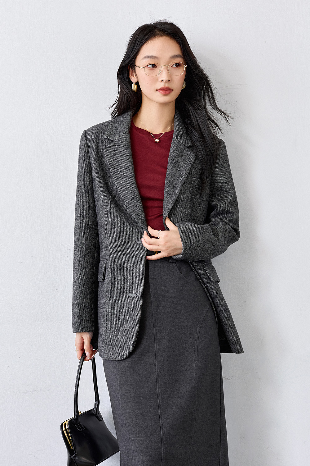 Woolblend Blazer-VIMLYSTORE