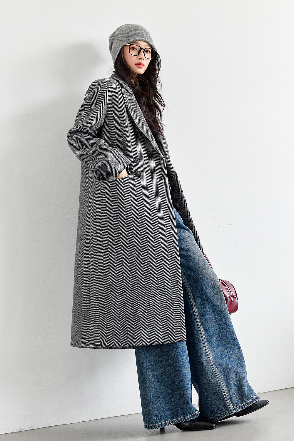 Wool blend trench coat-VIMLYSTORE