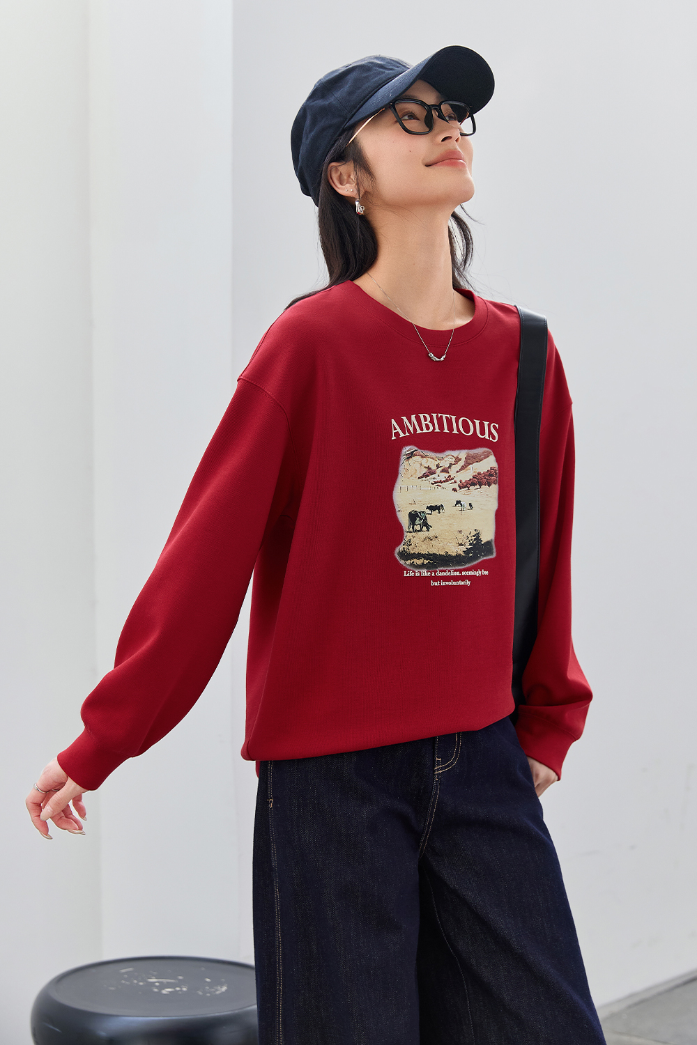 Cottonblend Printed Sweatshirt-VIMLYSTORE