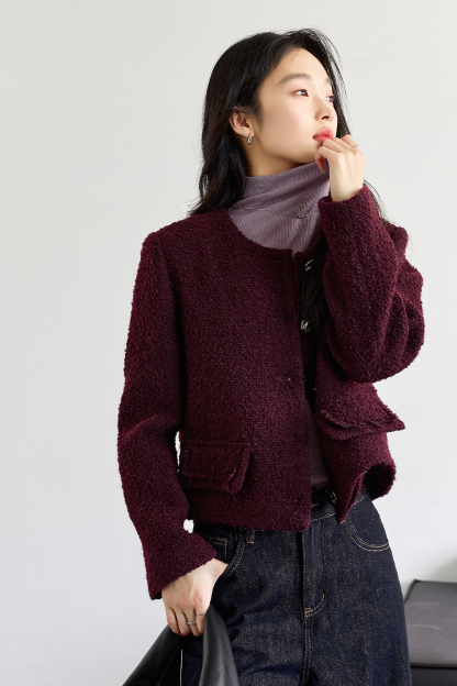 French Elegant Short-length Warm Coat