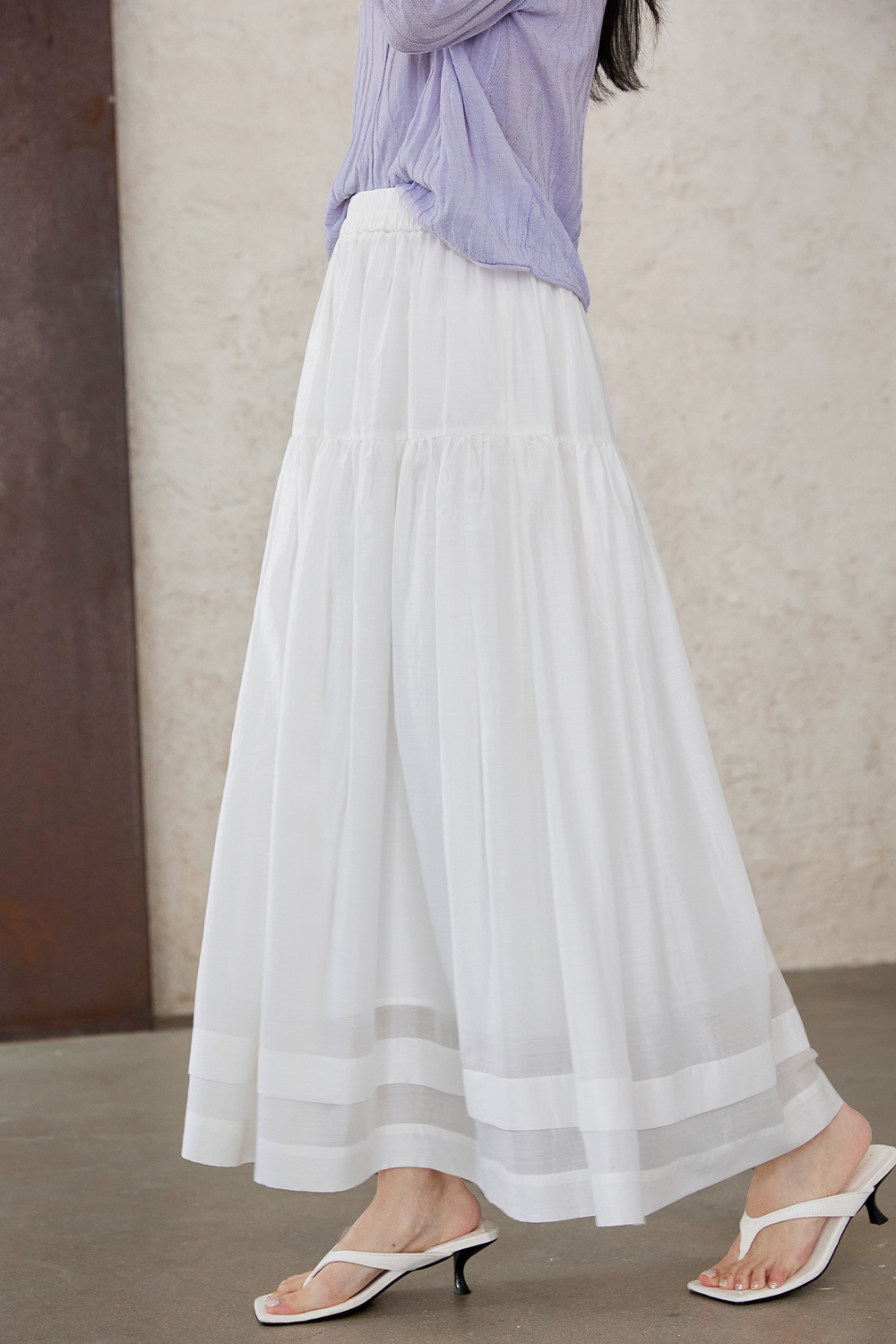 Pleated Loose Long Skirt-VIMLYSTORE