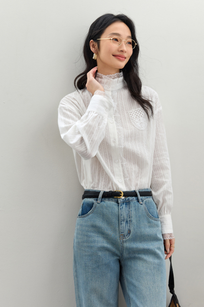 Hollow Lace Shirt