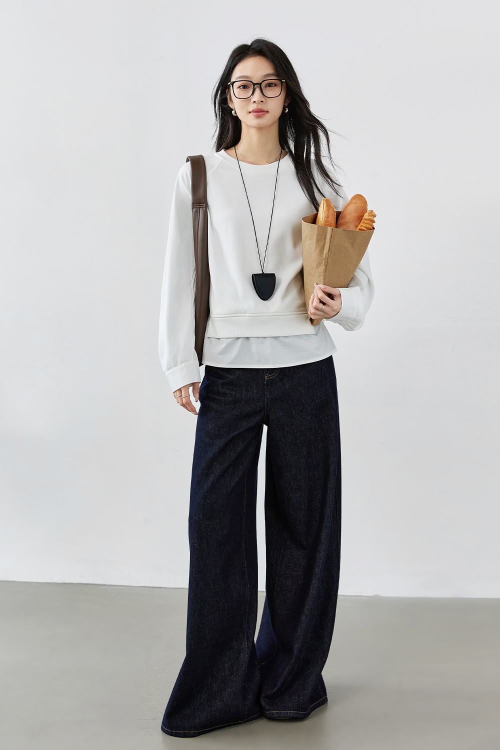 Cotton Layered Sweatshirt