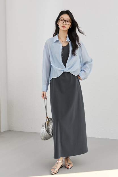 Blue-Gray Light Dress Suit