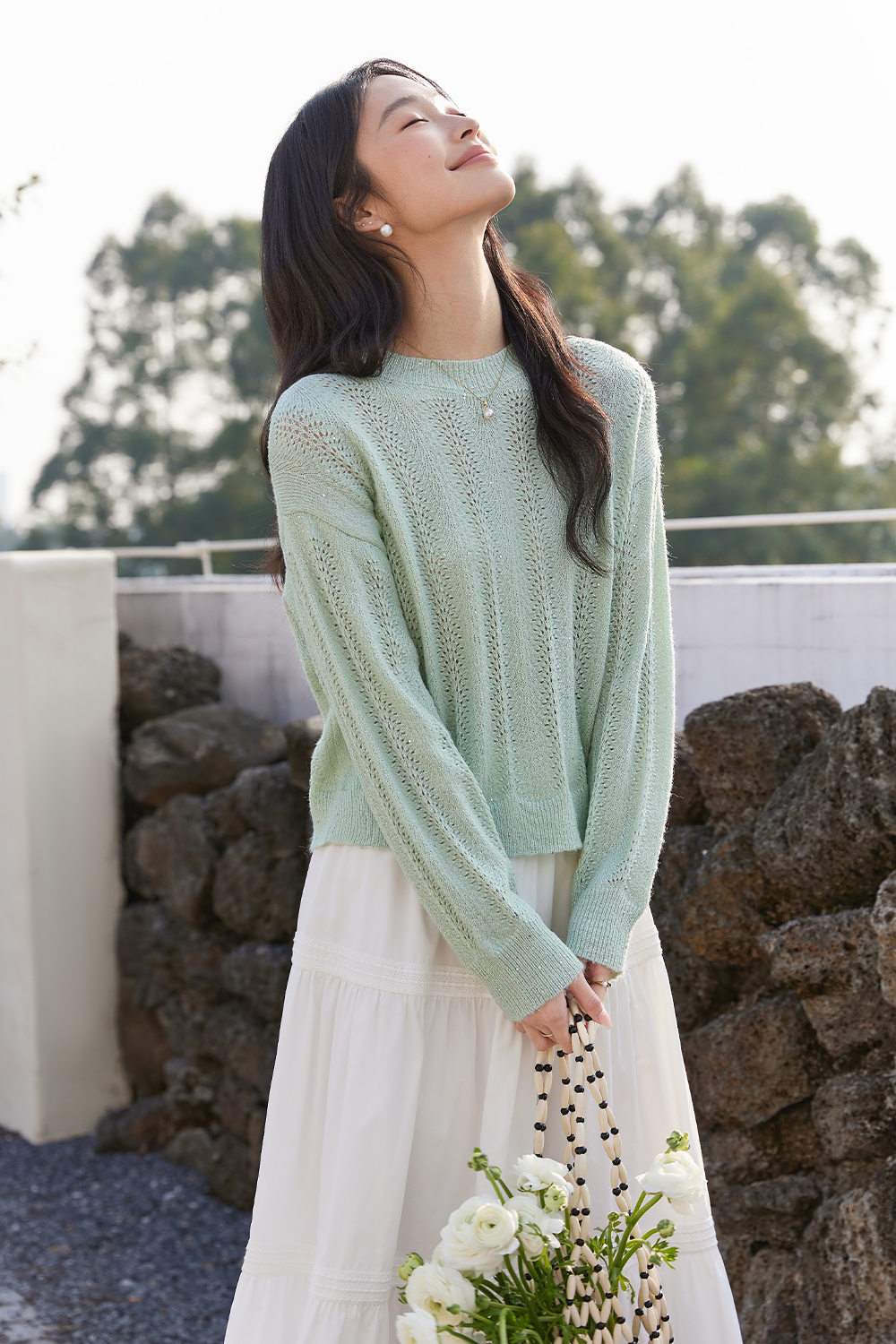 Small Hollow-out Knitwear-VIMLYSTORE