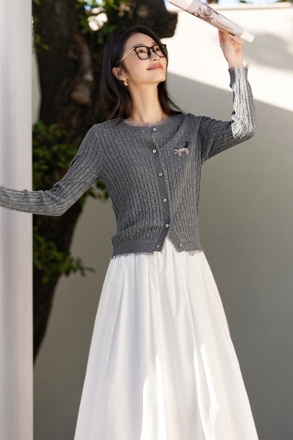 Pony Embroidered Knitted Cardigan