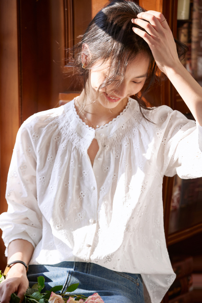 Cotton Embroidered Shirt