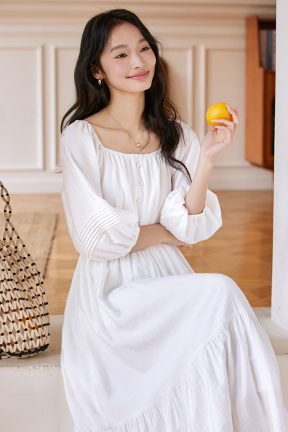 Elegant Square Neck Dress