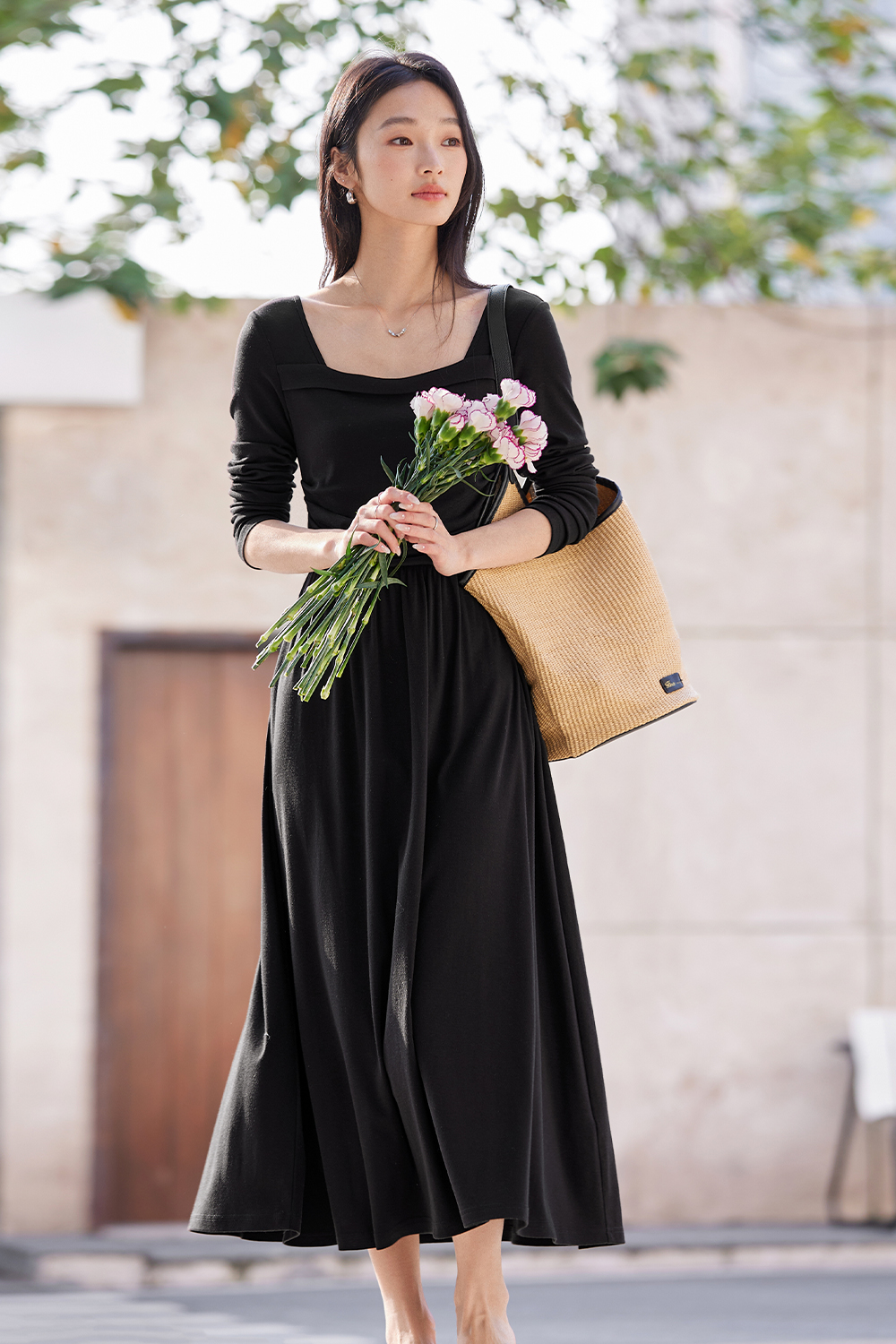Black Strapless Dress-VIMLYSTORE