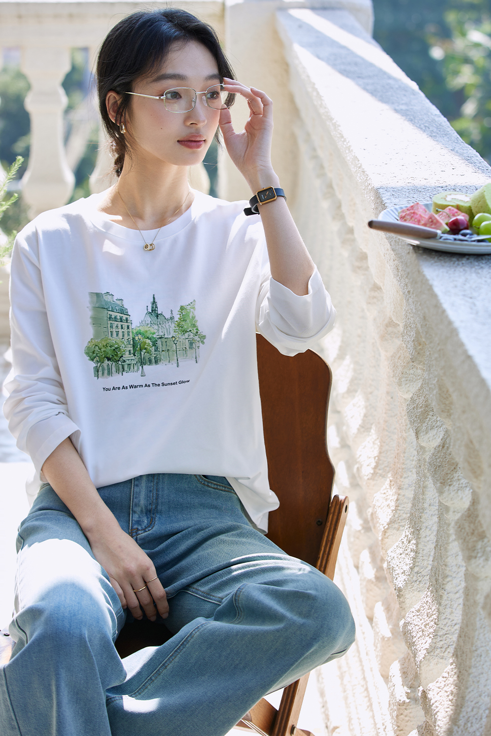 Cityscape Print T-Shirt