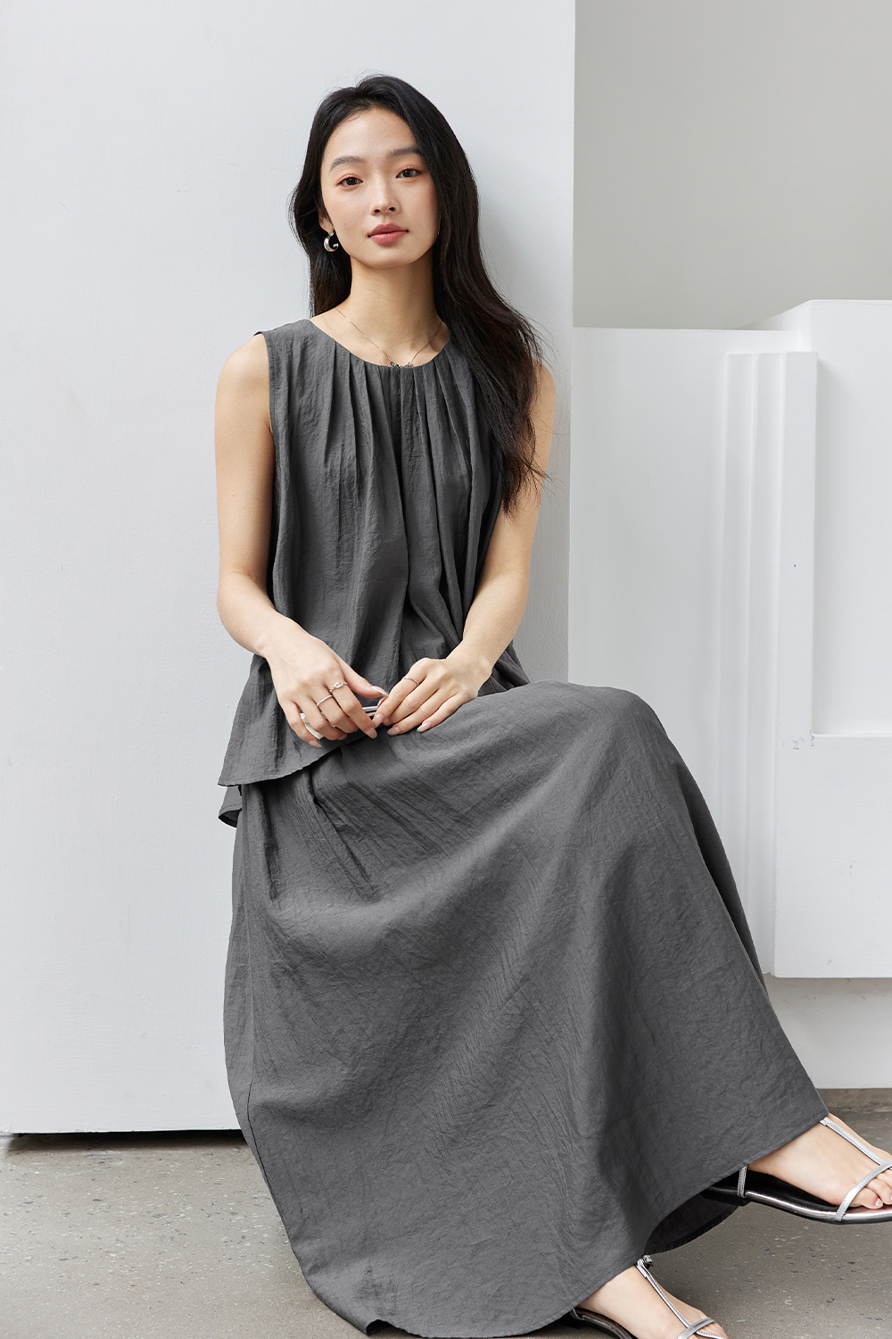 Simple Drape Casual Suit-VIMLYSTORE