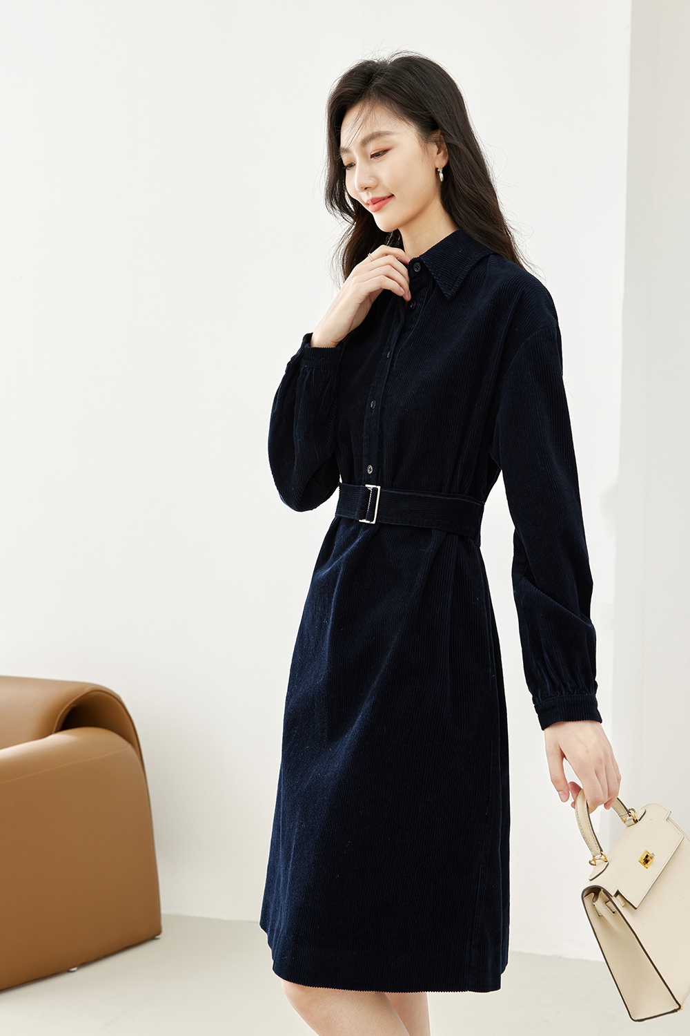 100% cotton corduroy dress