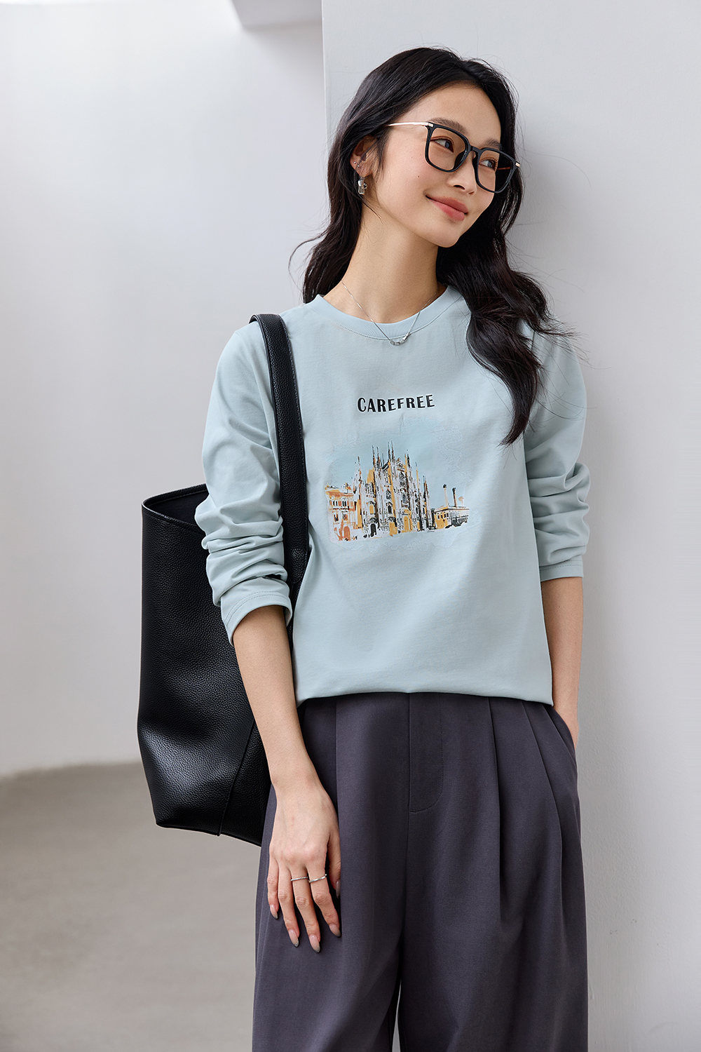 Scenery Print Cotton T-shirt