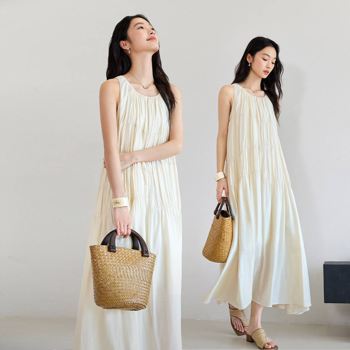 Elegant Pleated Dress