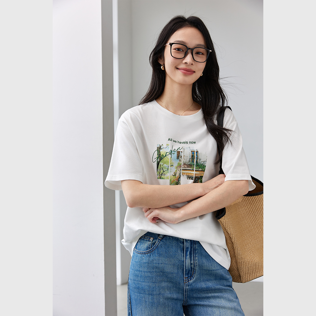 Pure Cotton Time Print T-Shirt