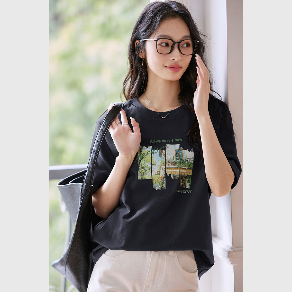 Pure Cotton Time Print T-Shirt