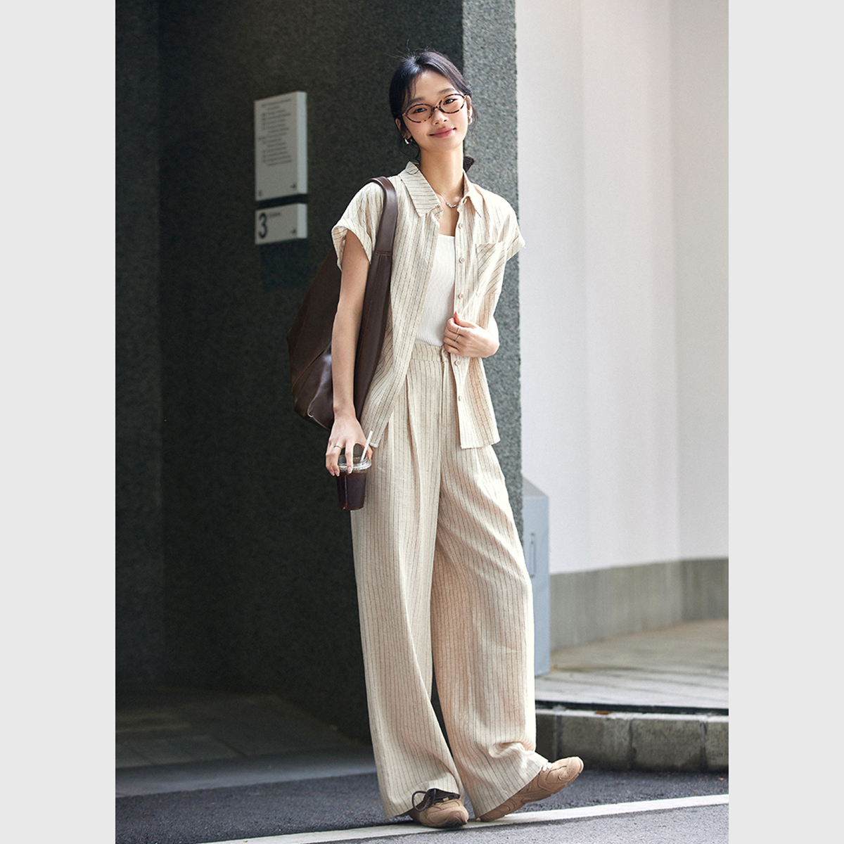 Striped Casual Suit
