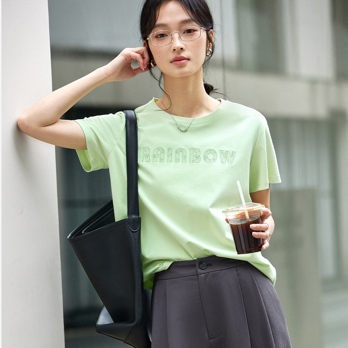Lace Embroidery Casual T-Shirt