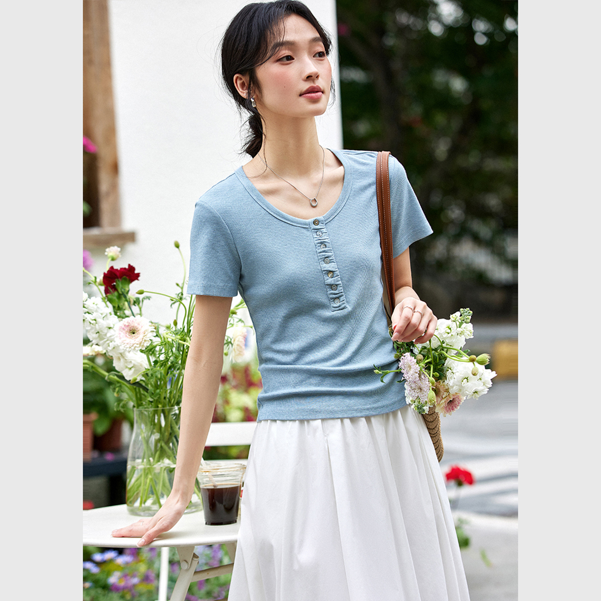 Fashion Casual Straight T-Shirt