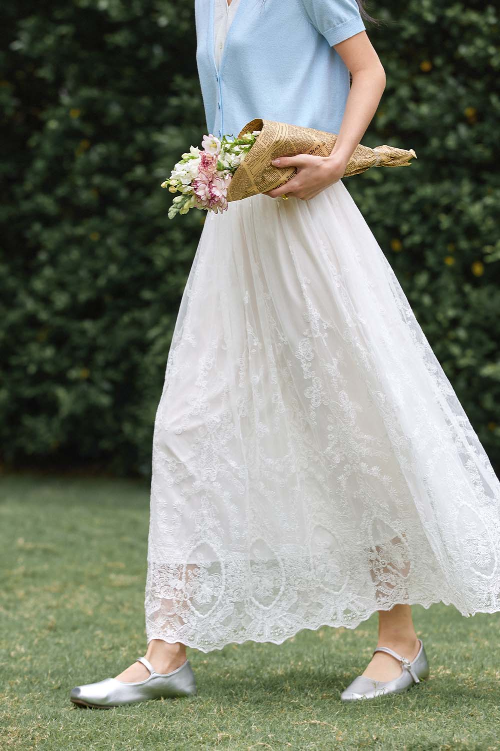 Korean Lace Skirt-VIMLYSTORE