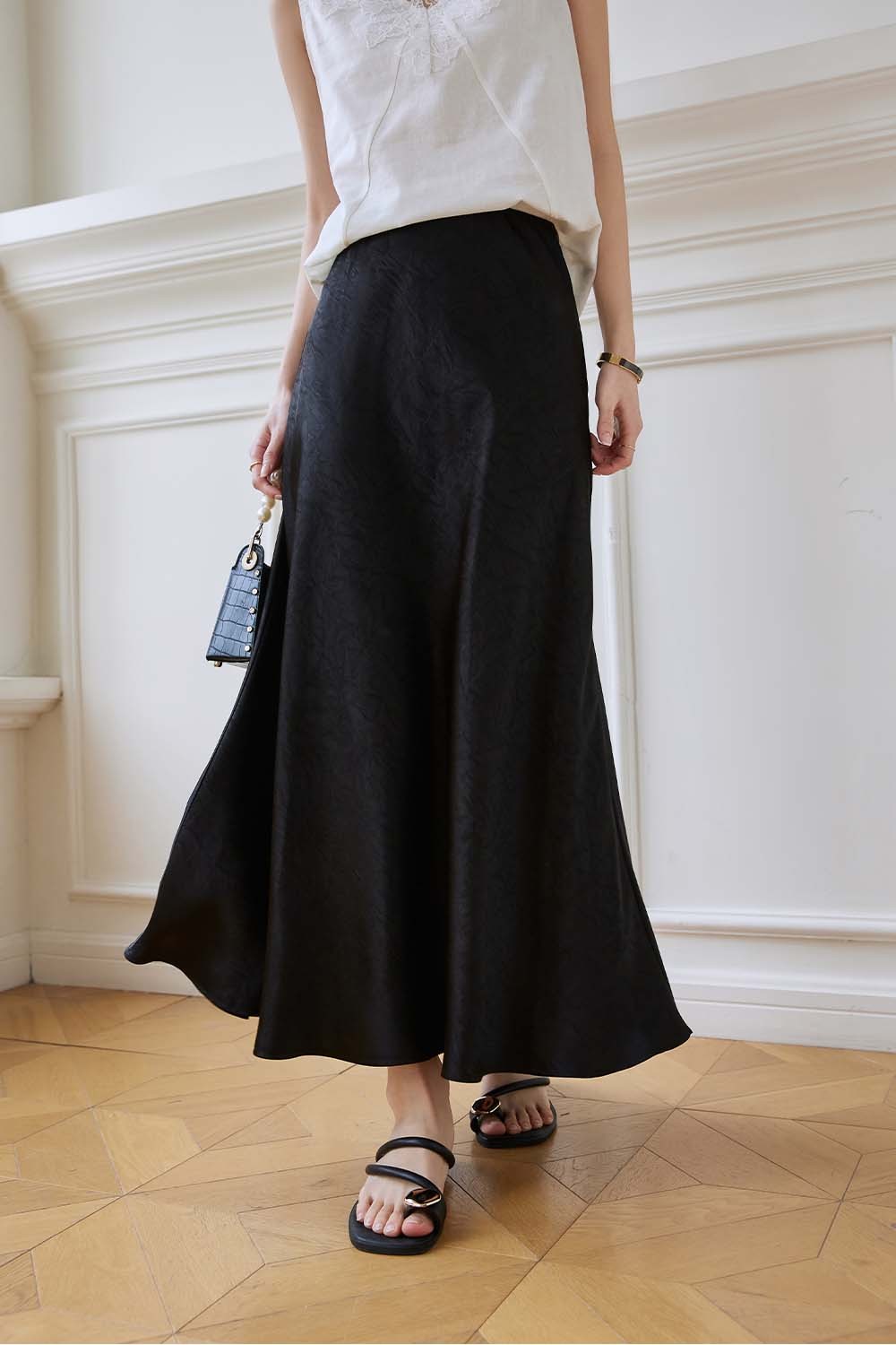 Ruched Shift Skirt