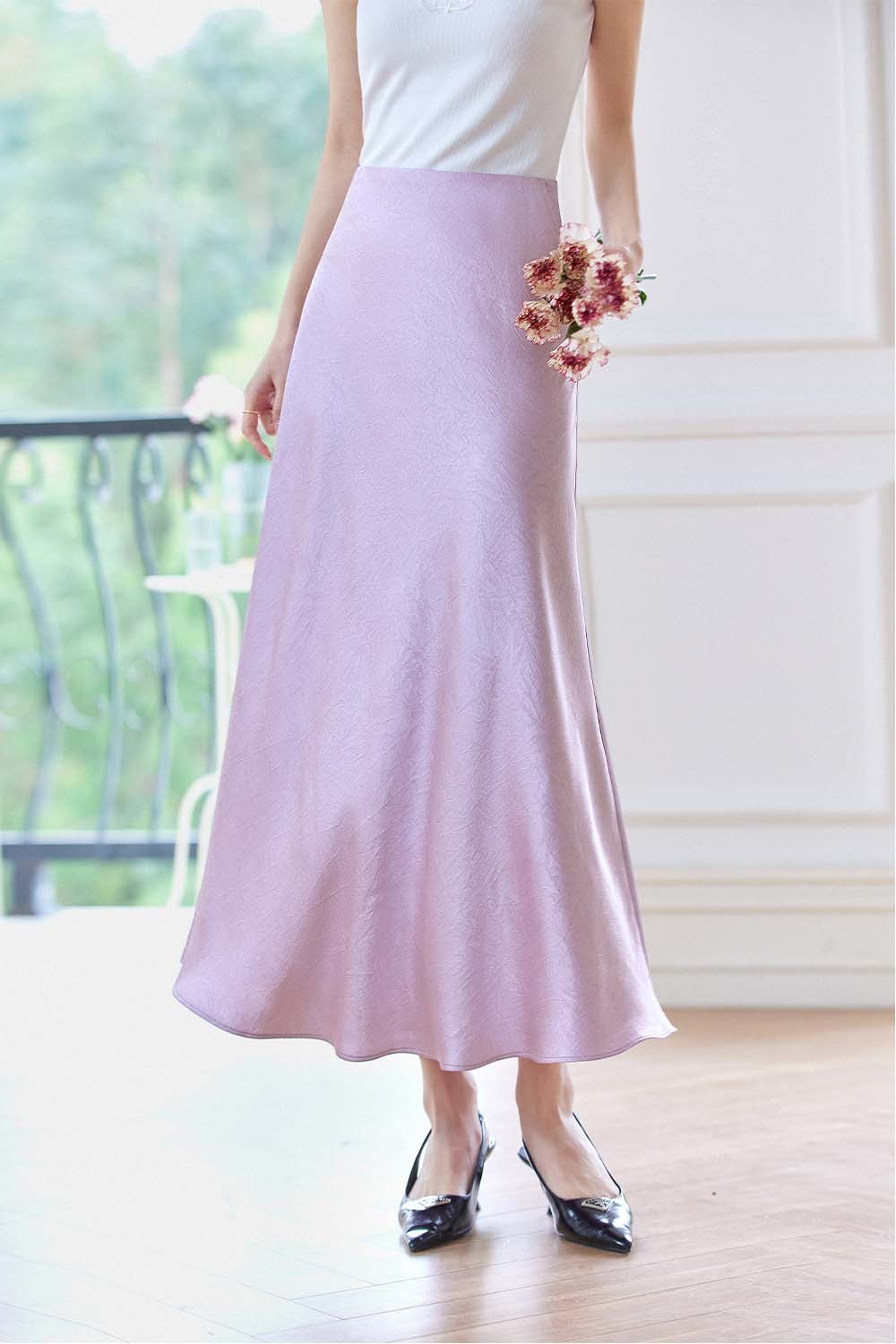 Ruched Shift Skirt