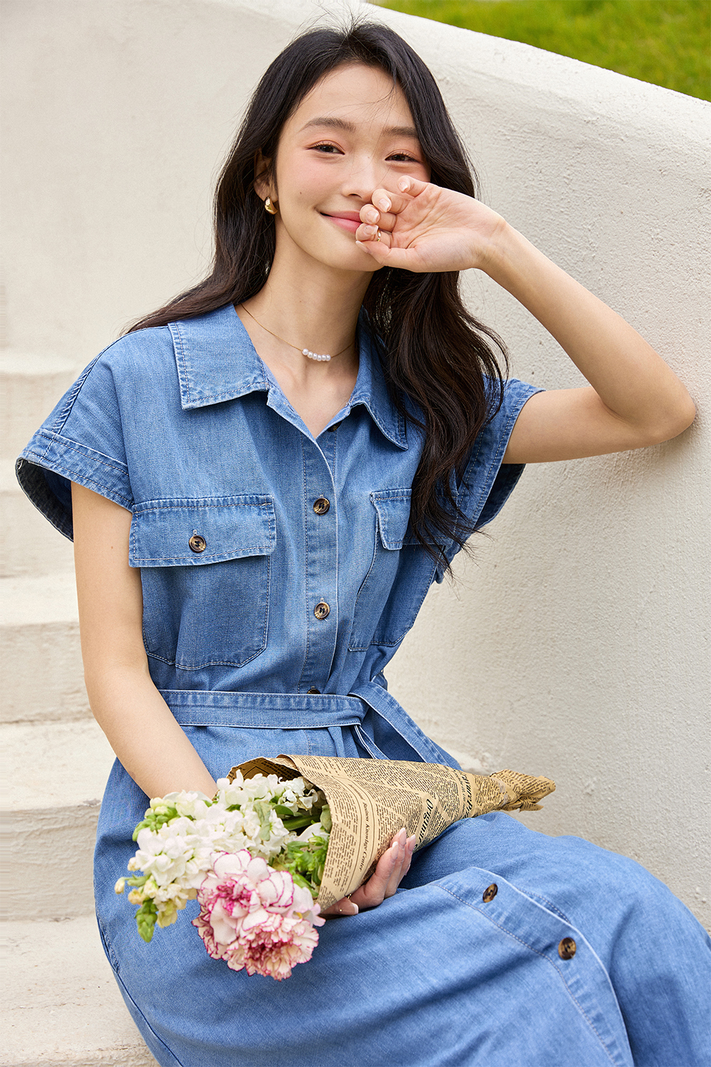 Denim Small A-Line Dress