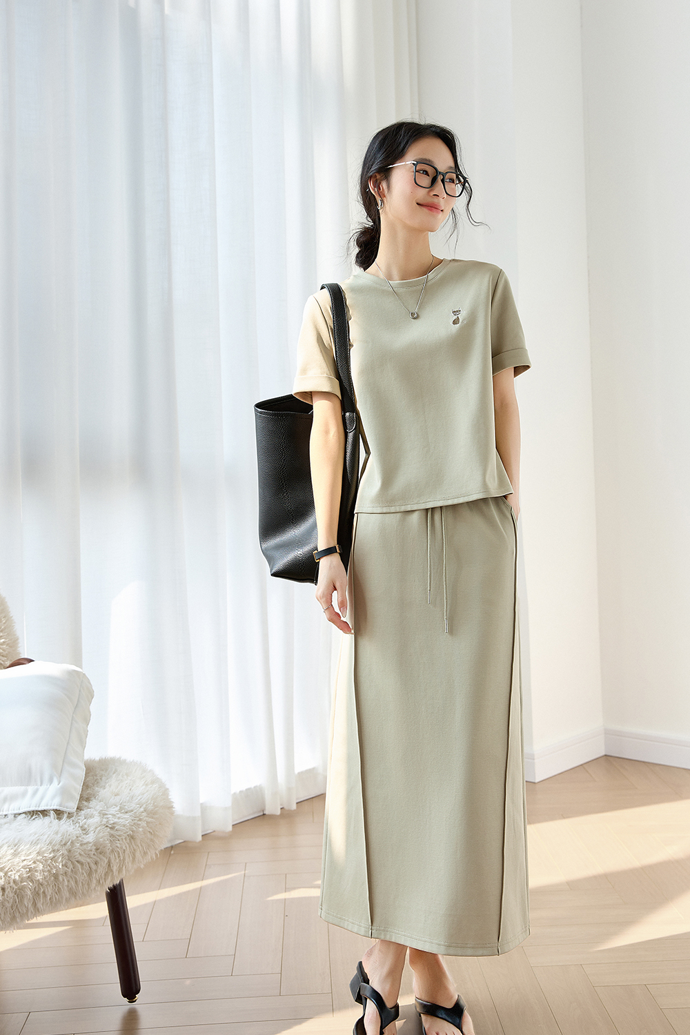 Cotton Blended Casual Embroidery Suit