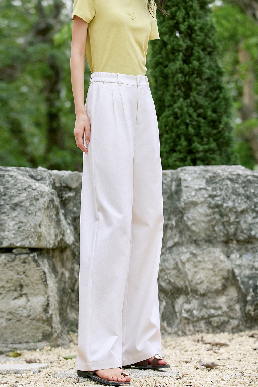 Tencel Cotton Fashion Wide-Leg Pants