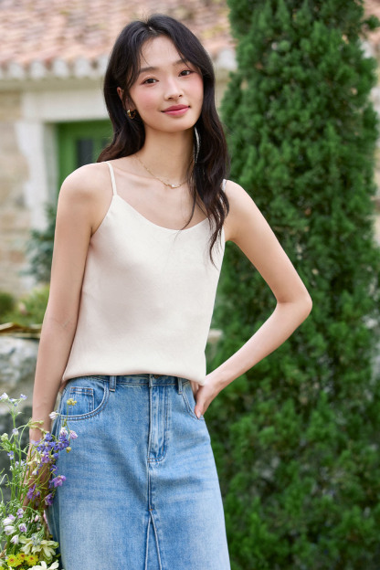 Ruched Round Neck Camisole