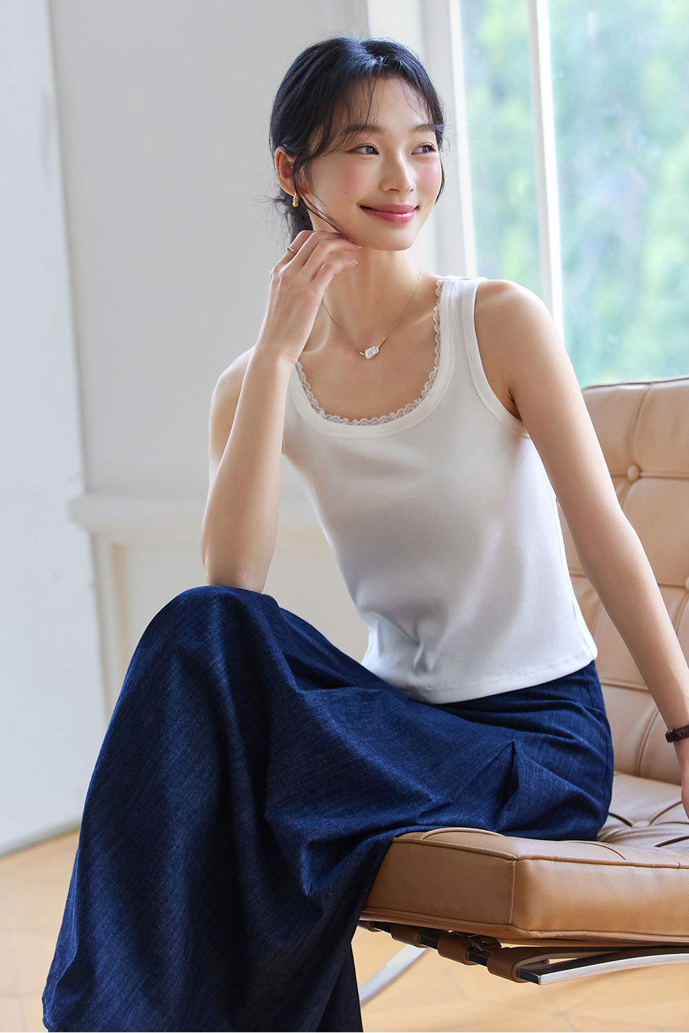 Square Neck Slim Fit Vest