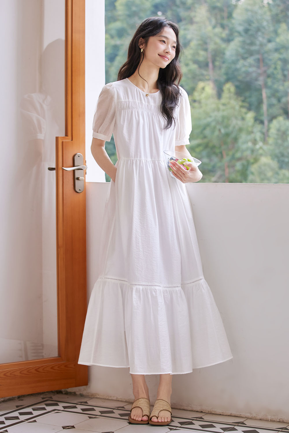 Solid Color Casual Loose Dress-VIMLYSTORE