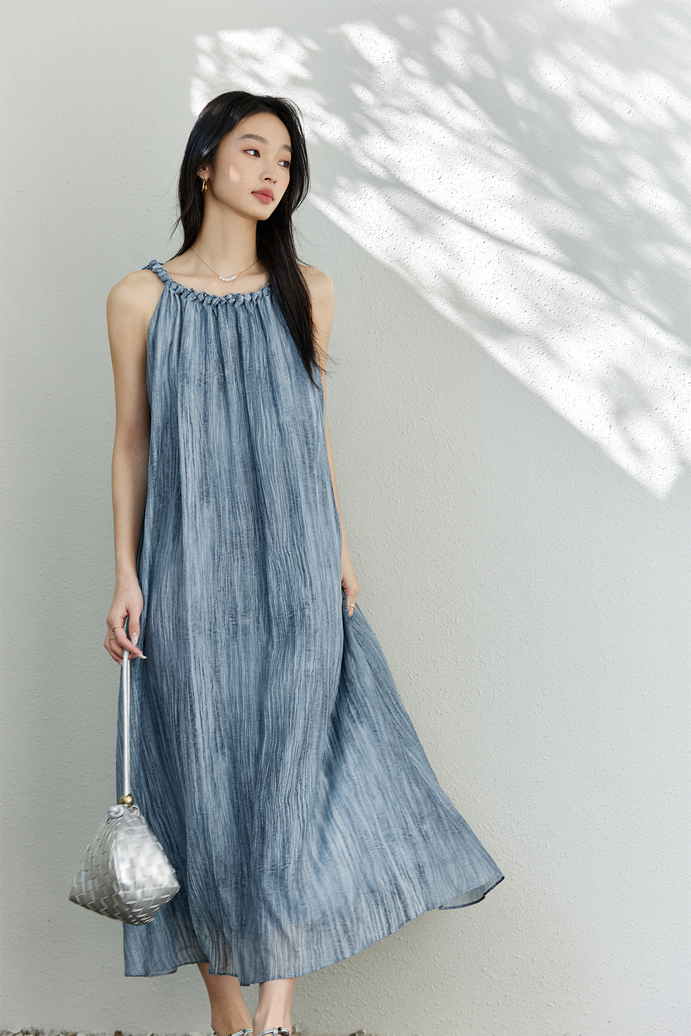 French Halter Strap Dress-VIMLYSTORE