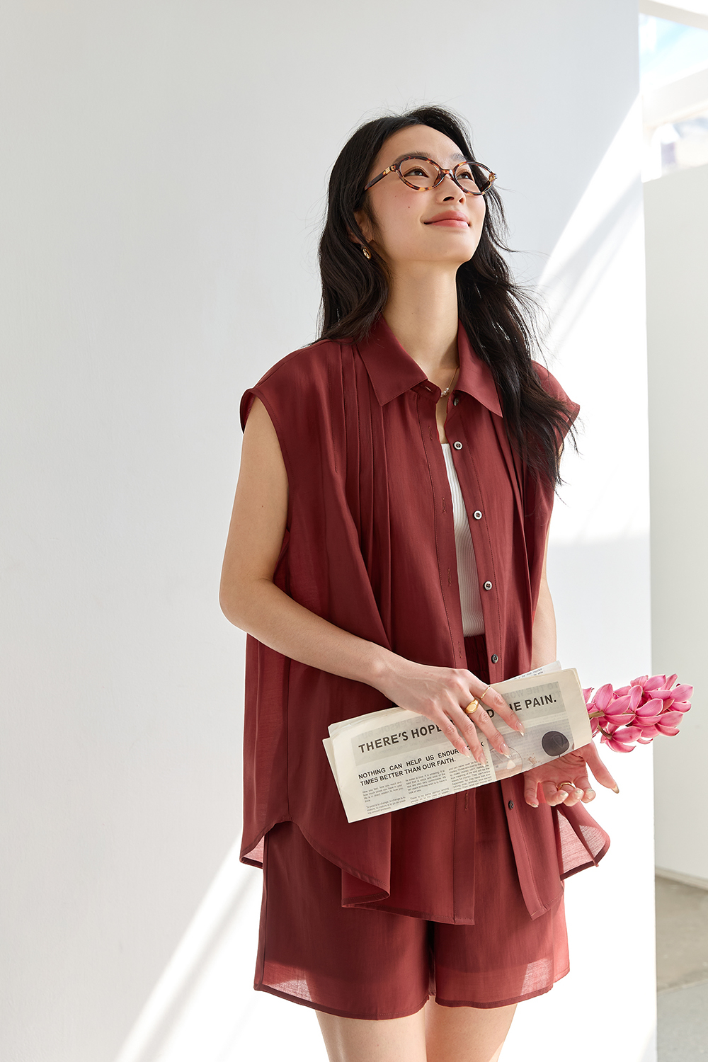 Lyocell Lapel Solid Color Suit