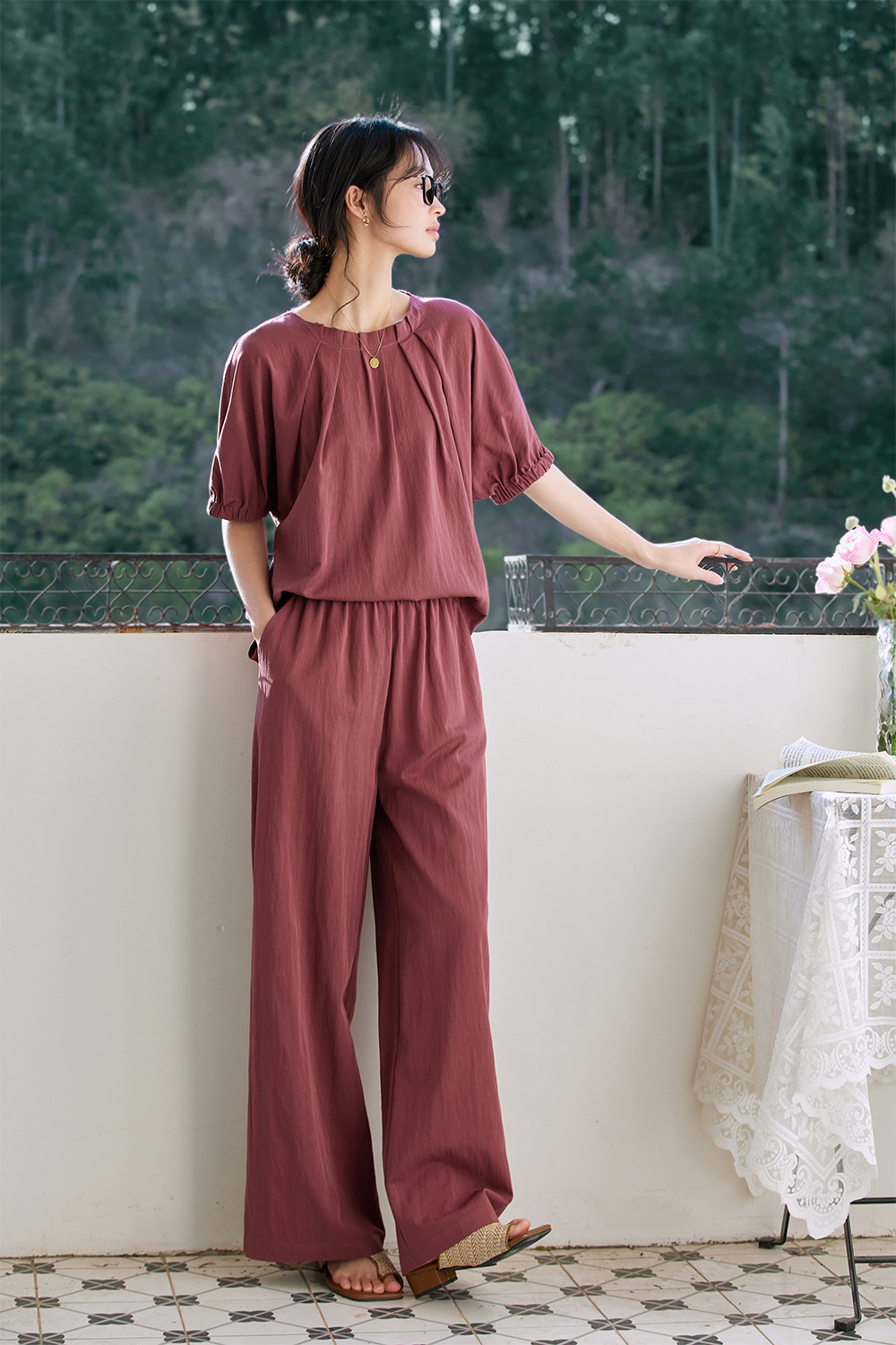 Easy Casual Woven Suit-VIMLYSTORE