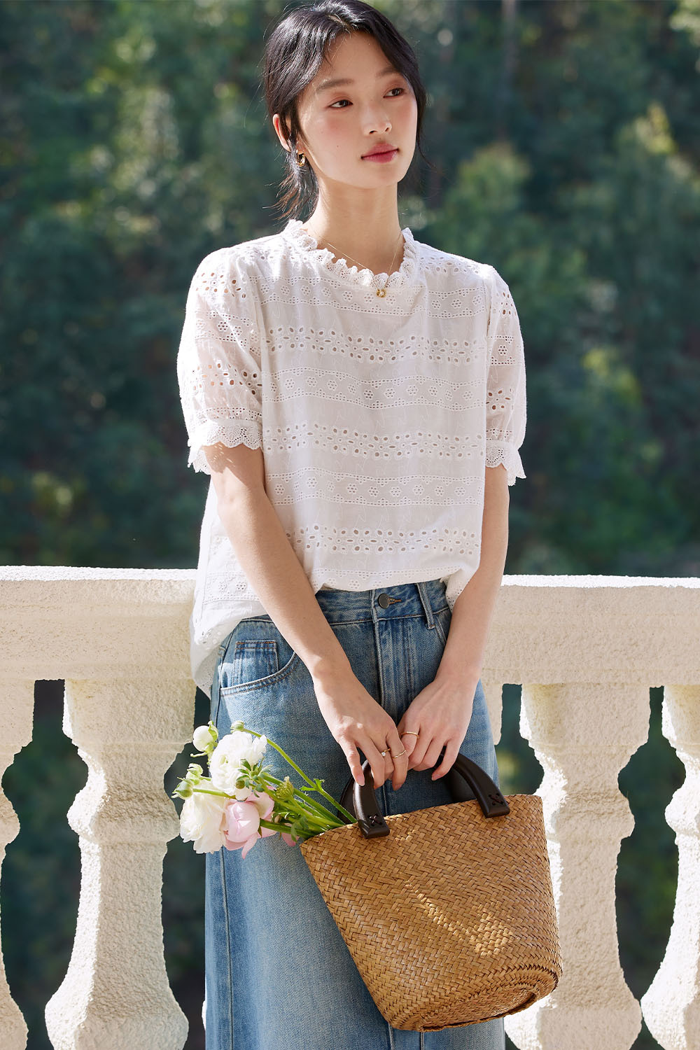 100% Cotton Embroidered Casual Shirt